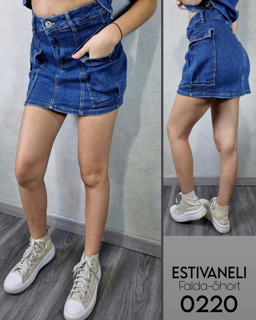 Falda short cargo estivaneli 0220