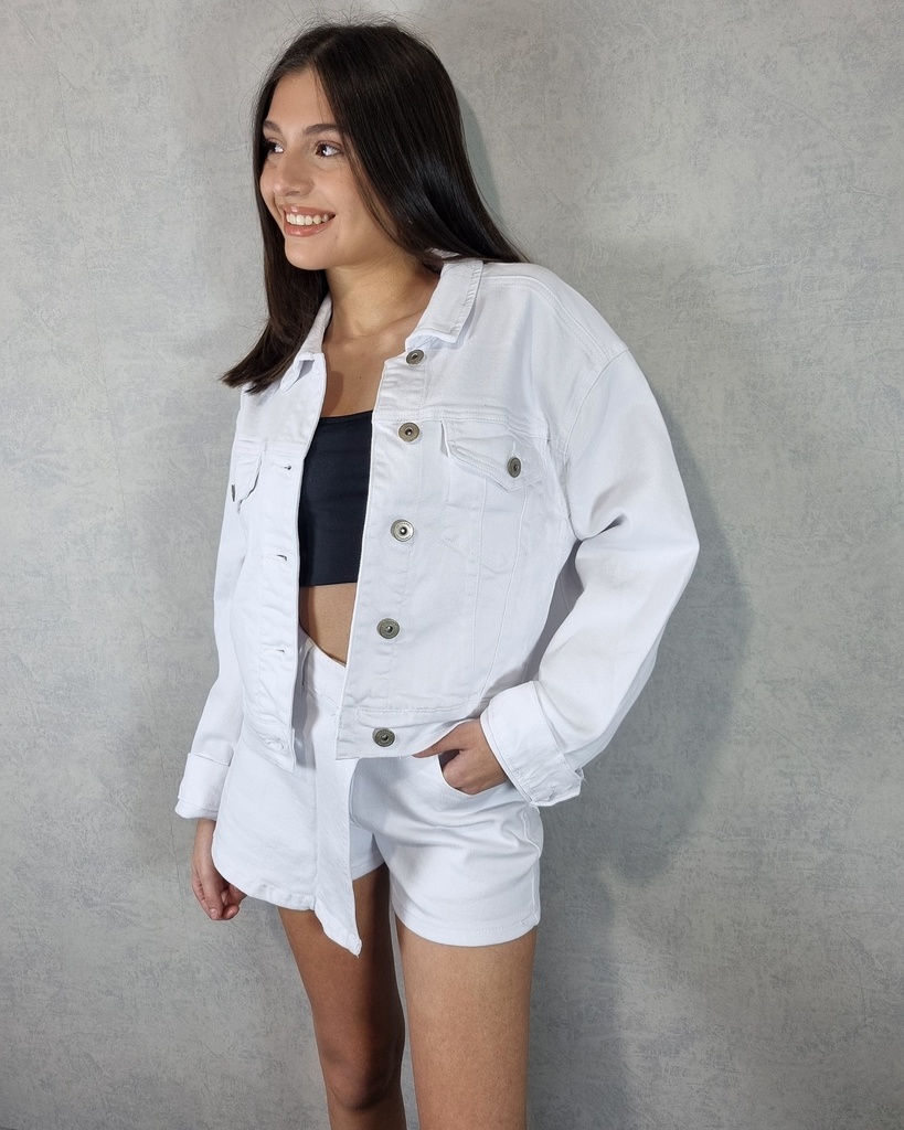 Chaqueta de jeans estivaneli de dama cqd0226