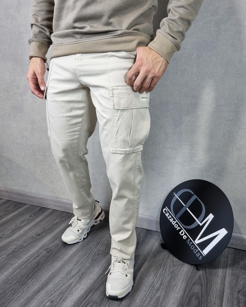 Pantalon cargo relaxed fit estivaneli 6287