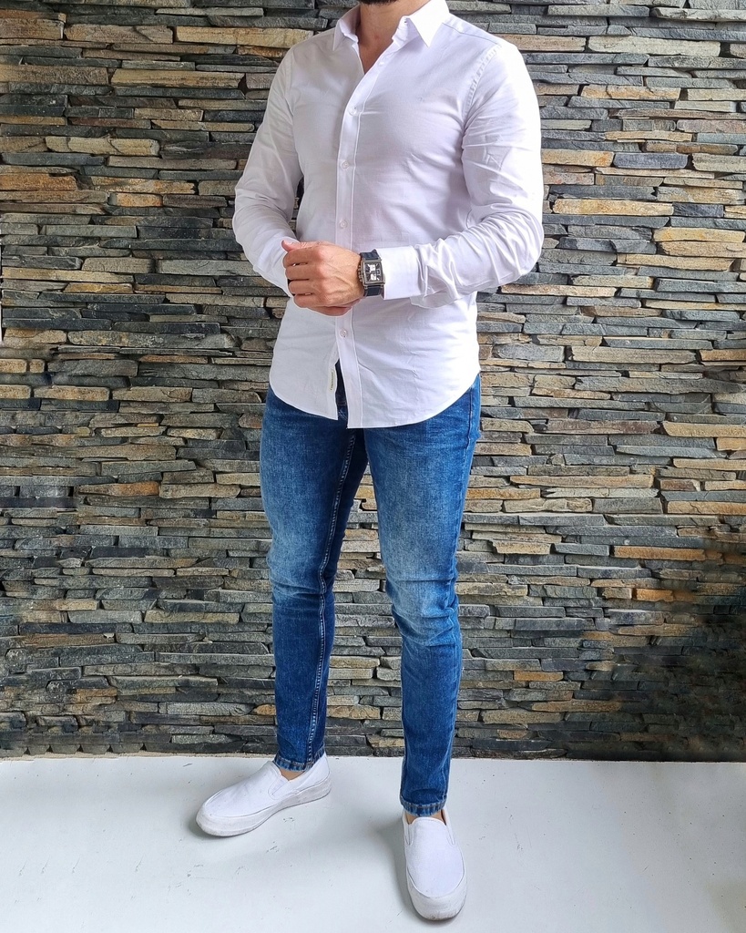 CAMISA OXFORD CON CUELLO MANGA L 100665
