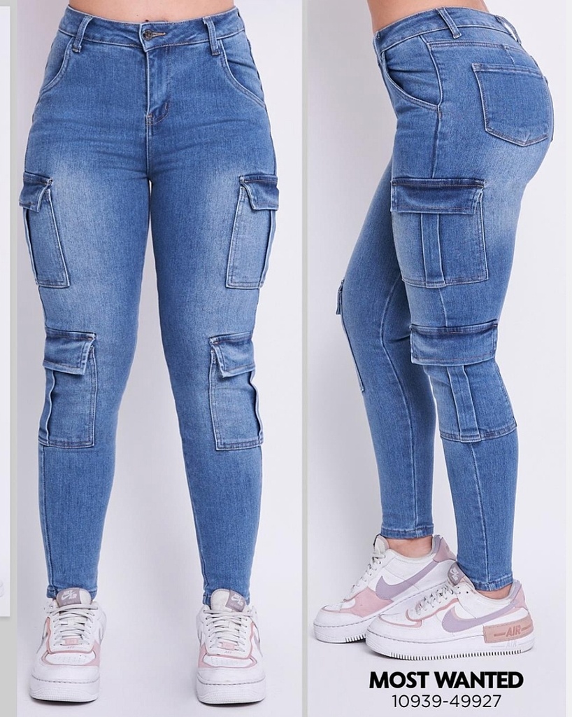 JEANS DAMA CARGO MOSTWANTED 49927