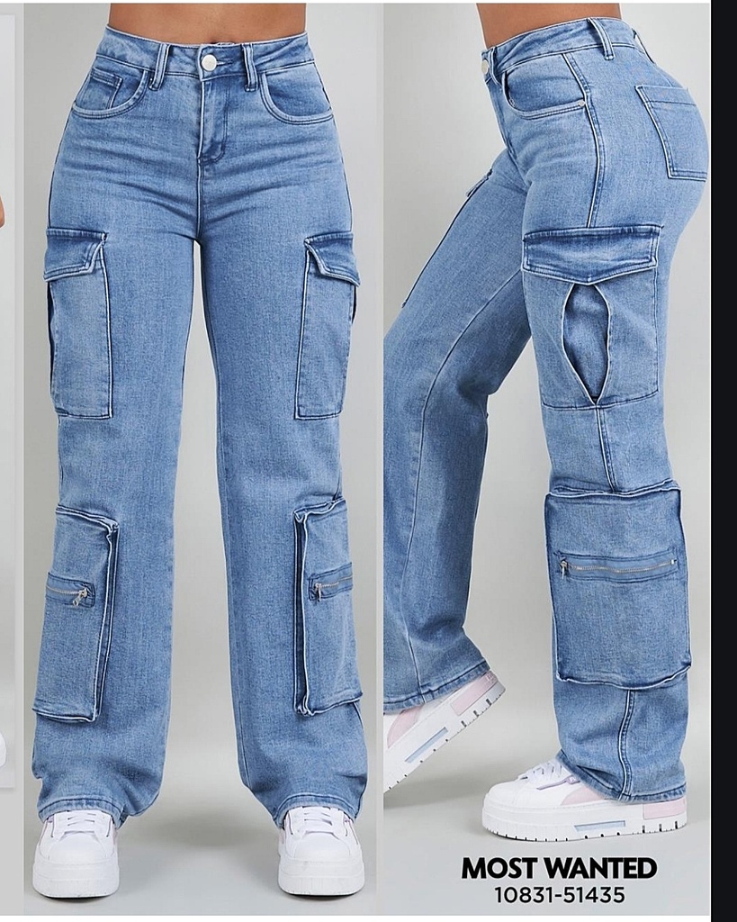 Jeans cargo de dama mostwanted 51435