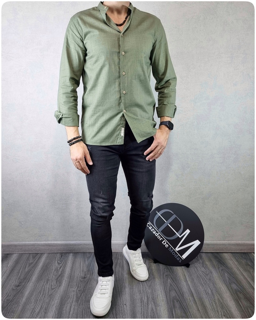 Camisa estivaneli cuello mao ml 101386