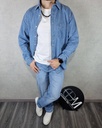 Camisa de jeans denim wear estivaneli 6139