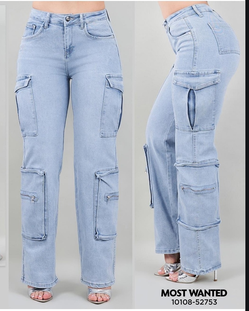 Jeans dama straight multicargo mostwanted 52753