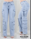 Jeans dama straight multicargo mostwanted 52753