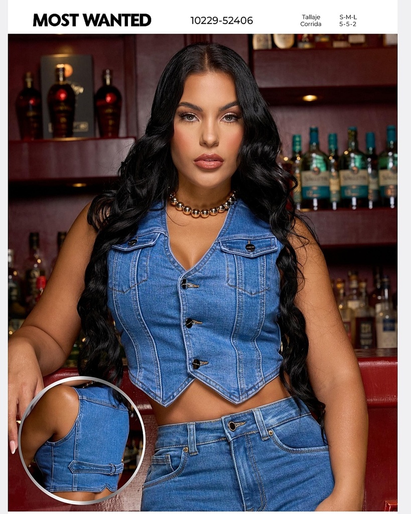 Chaleco de jeans mostwanted 52406