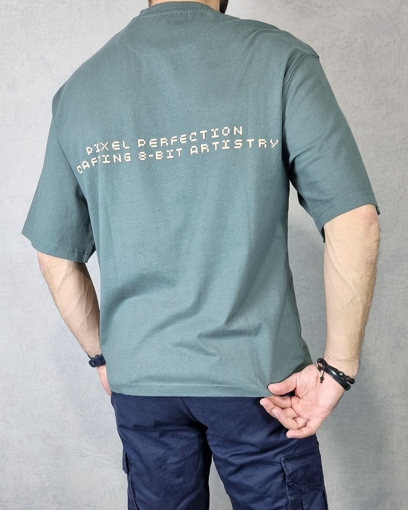 [FE19147VS] Franela oversize estivaneli 19418 (S, VERDE)