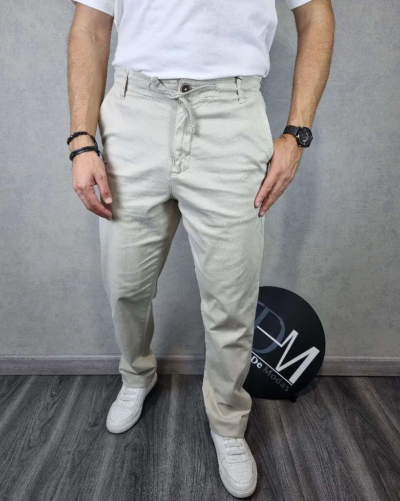 [PCE6306K30] Pantalon relaxed fit estivaneli 6306 (30, KAKI)