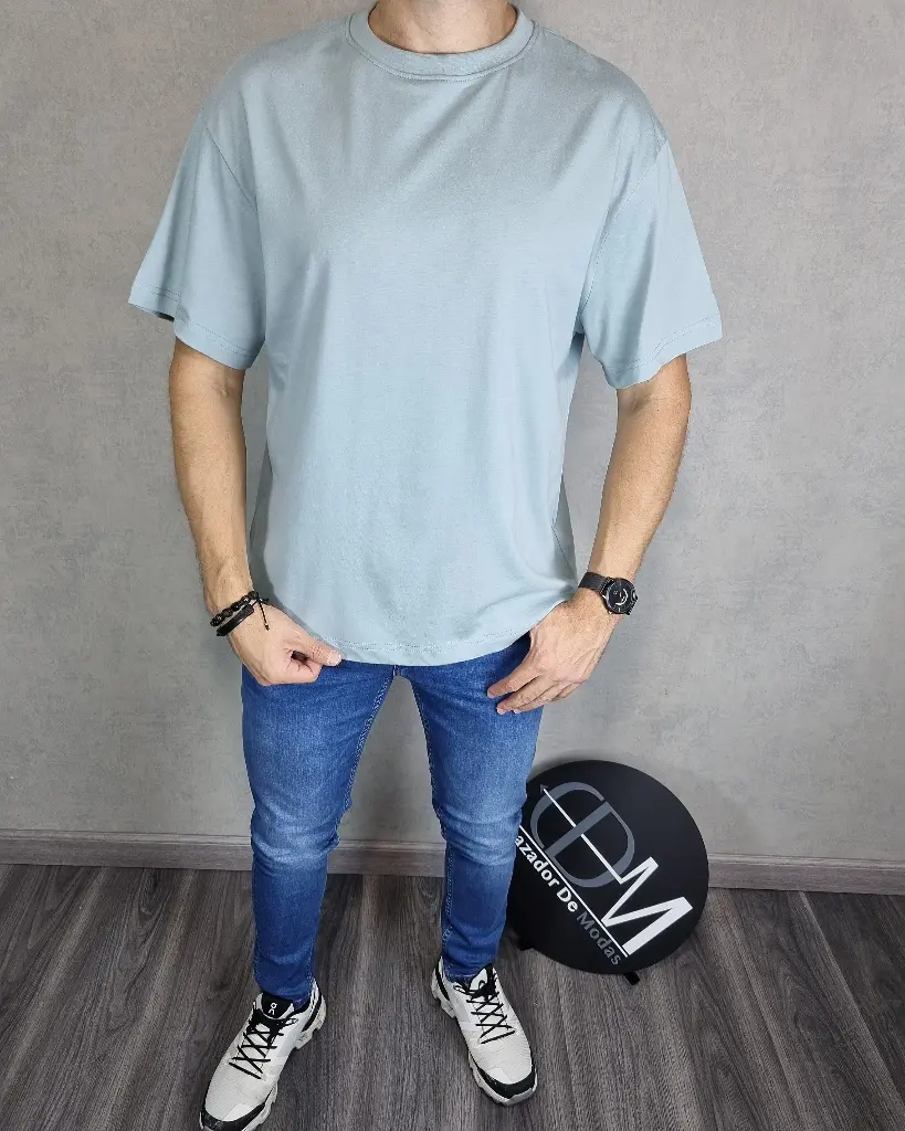 Franela unicolor oversize estivaneli 6540