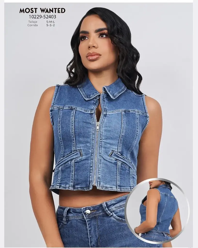 Chaleco denim para dama mostwanted 52403