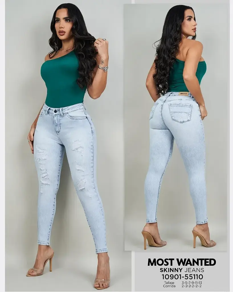 Jeans skinny bordado mostwanted 55110