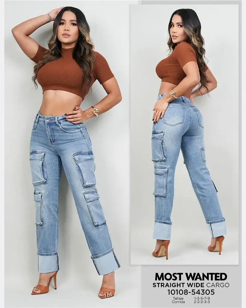 [JND54305M1] Jeans straight wide cargo mostwanted 54305 (1)
