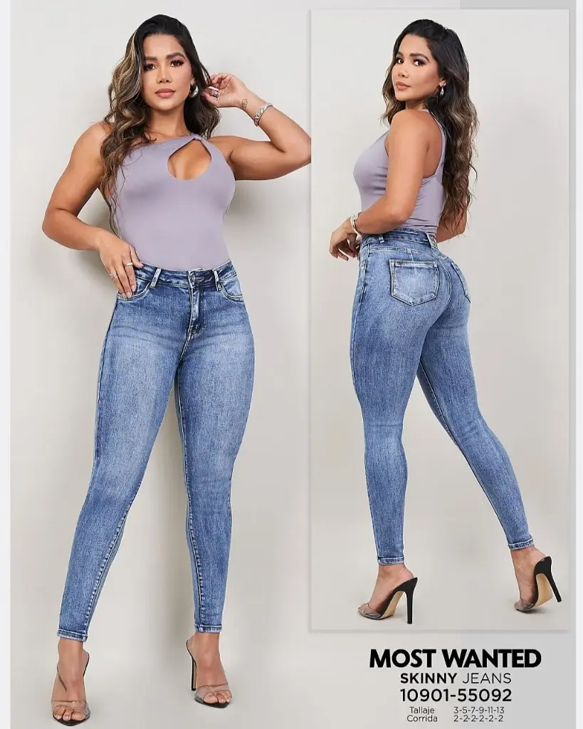 Jeans skinny bordado mostwanted 55092