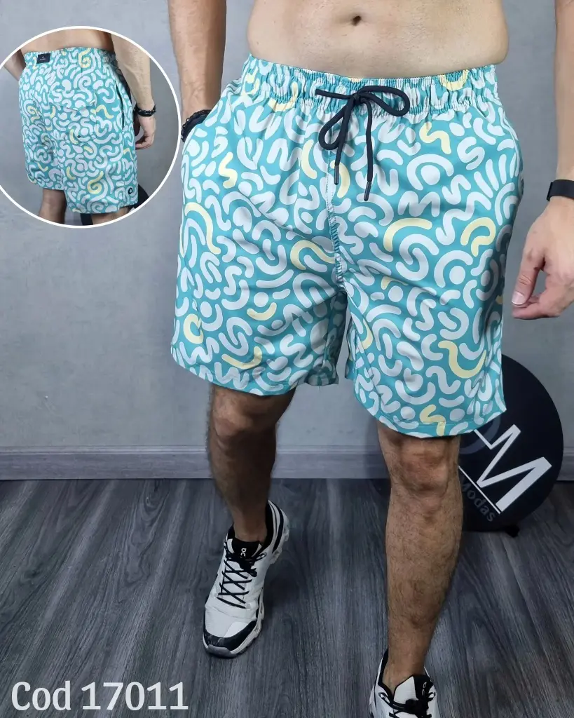 [SH17011ES] Short playero estampado estivaneli 17011 (S)
