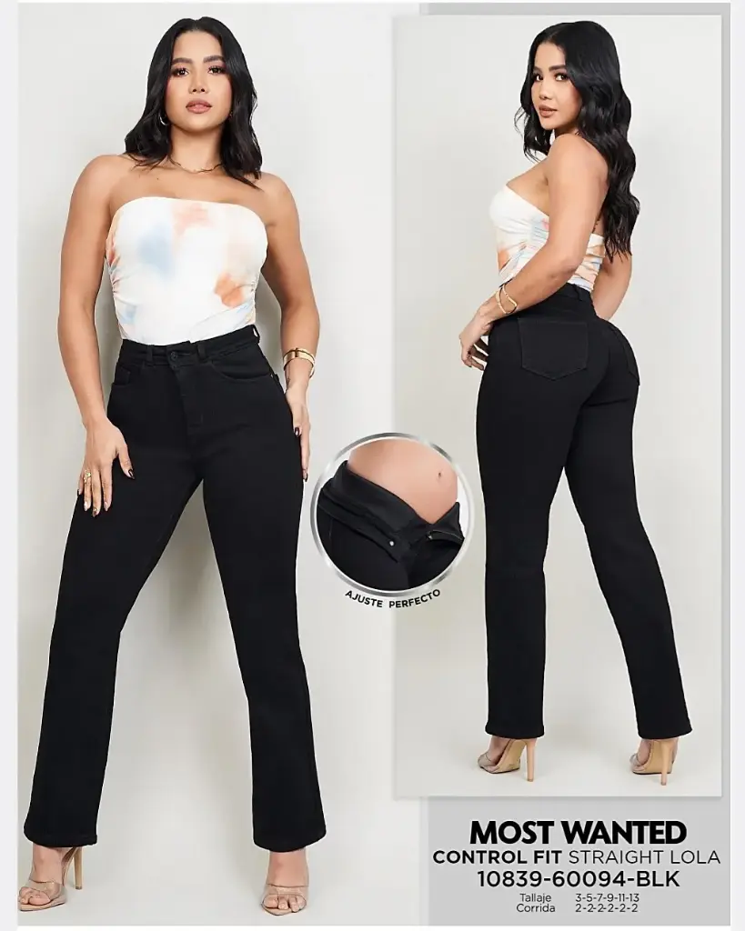 Jeans straight lola con faja mostwanted 60094