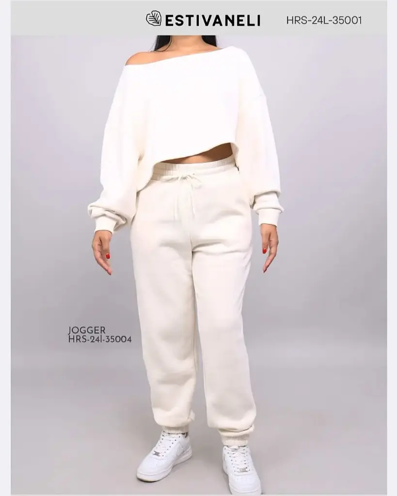 [CTE35001S] Suéter crop tops damas estivaneli 35001 (S, CREMA)