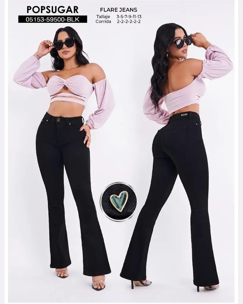 Jeans flare de dama popsugar 59500