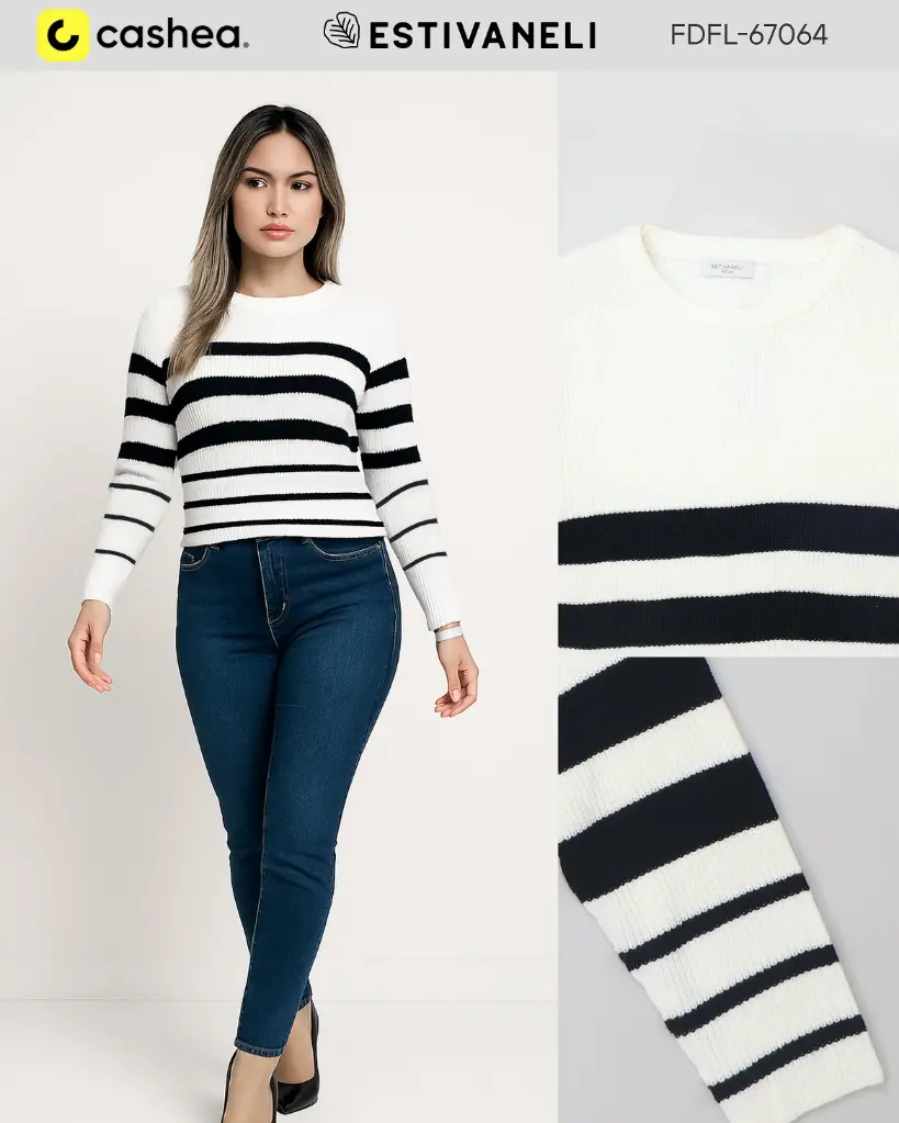 Suéter tejido de damas estivaneli 67064