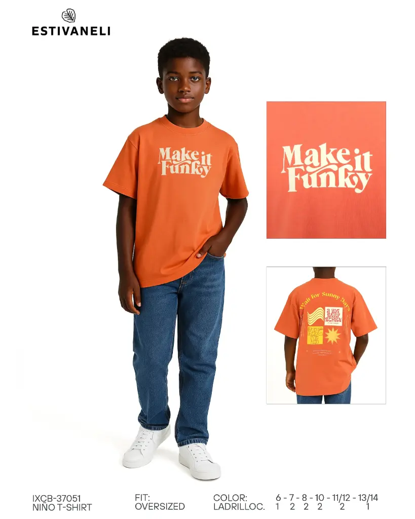 Franela oversize de niños estivaneli 37051