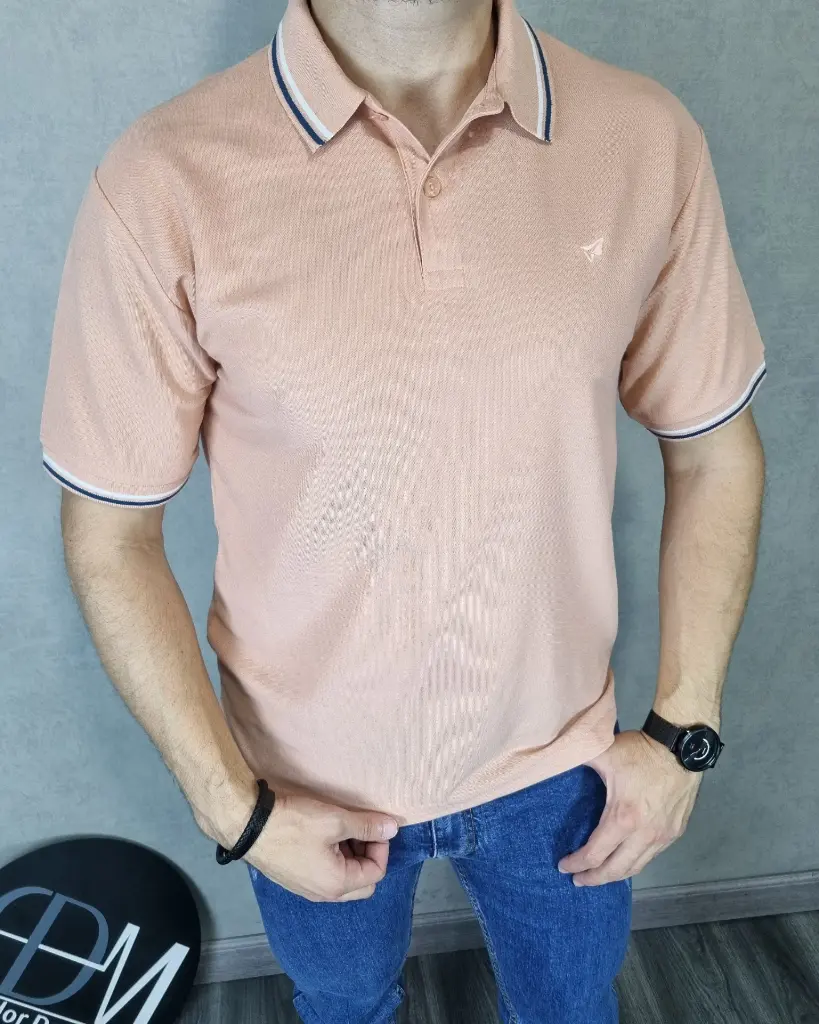 [CHW7012S] Chemise unicolor tipo polo we! ch7004 (S, NARANJA SALMON)