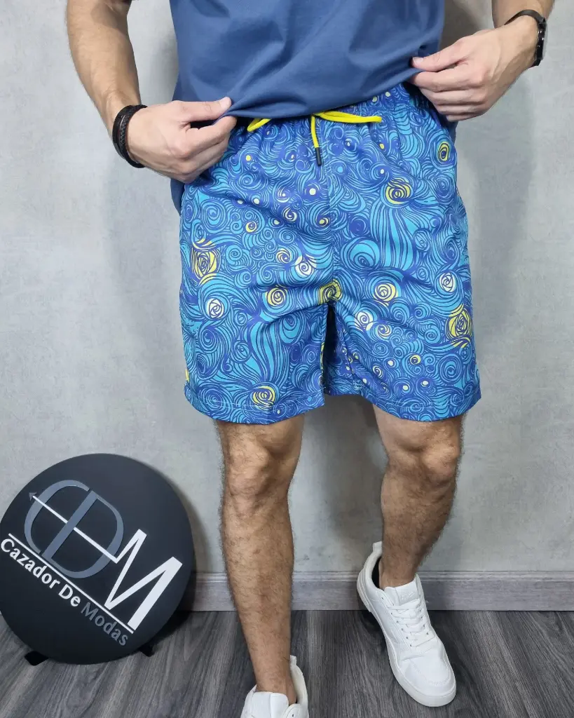 [SHE17008S] Short playero estampado estivaneli 17008 (S)