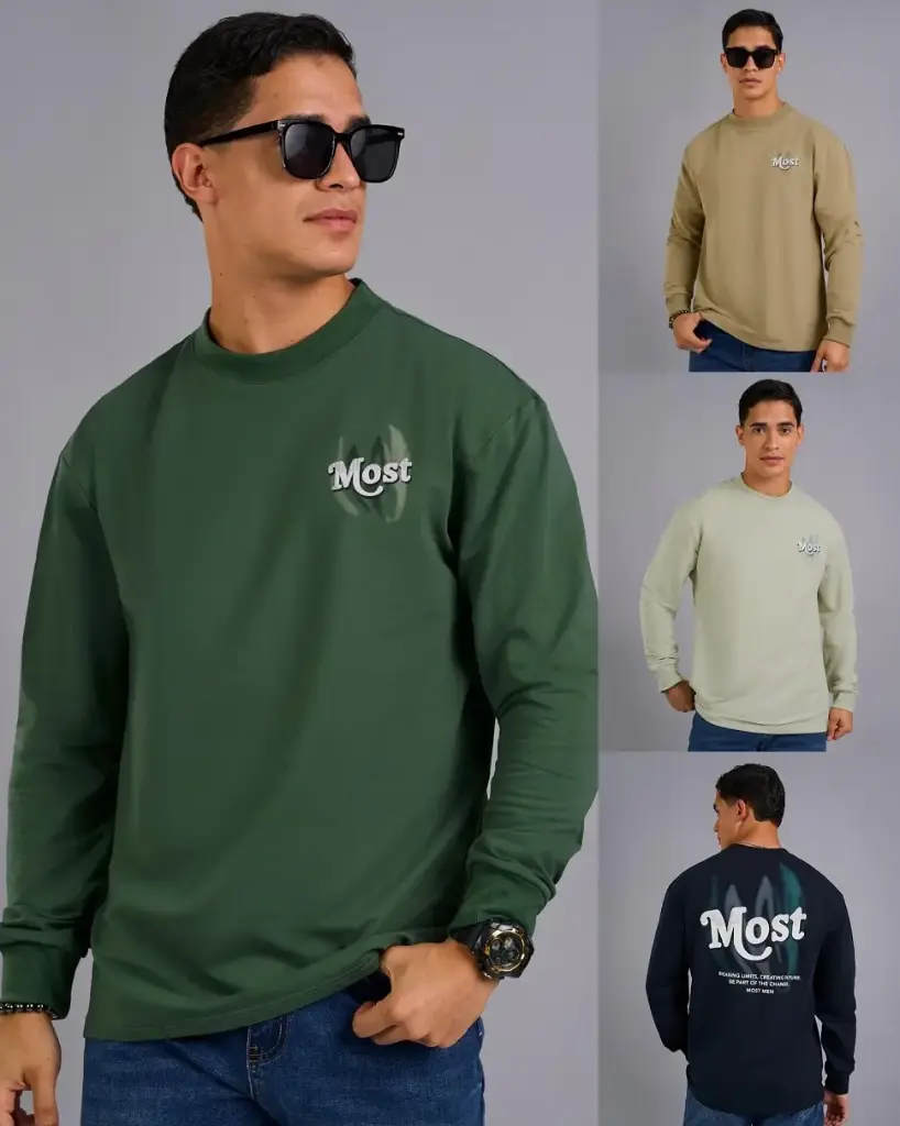 [SM6252AMS] Súeter estampado mostwanted 6252 (S, AZUL MARINO)