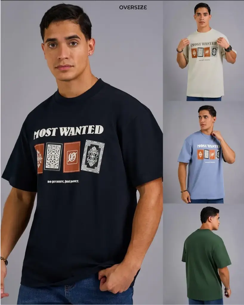 Franela oversize estampada mostwanted 6178