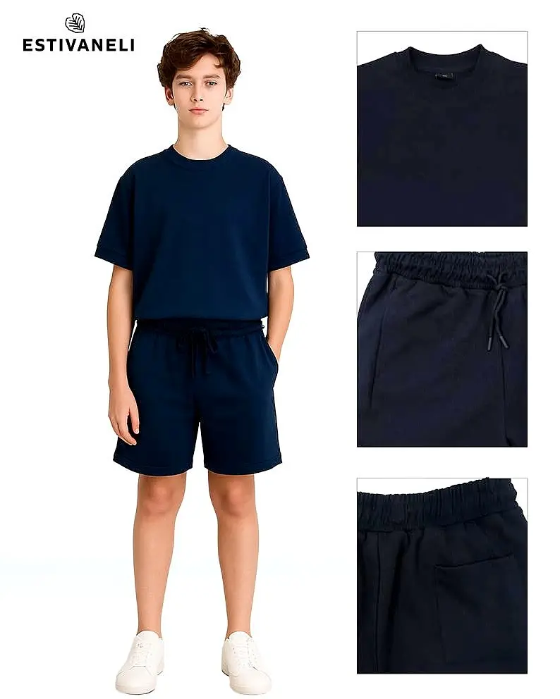 [CN7334E11X12] CONJUNTO DE NIÑOS OVERSIZE ESTIVANELI 7329 (11-12, AZUL OSCURO)