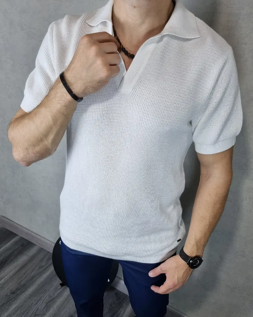 [CHE19832S] Chemise tejida estivaneli 19382 (S, BLANCO)