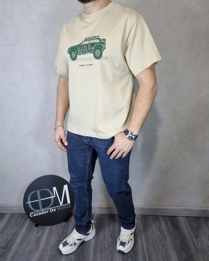 Franela oversize estampada estivaneli 6518