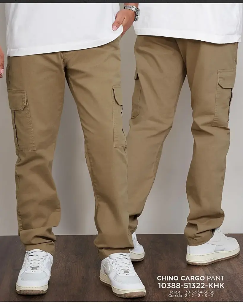 [PC51322M30] Pantalón cargo mostwanted 51318 (30, KAKI)