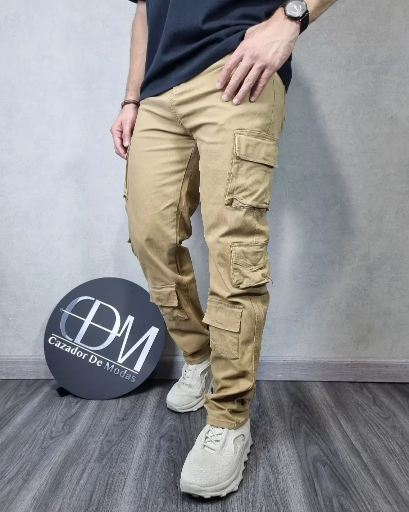 [PC52048M30] Pantalon cargo slim mostwanted 52049 (30, KAKI)