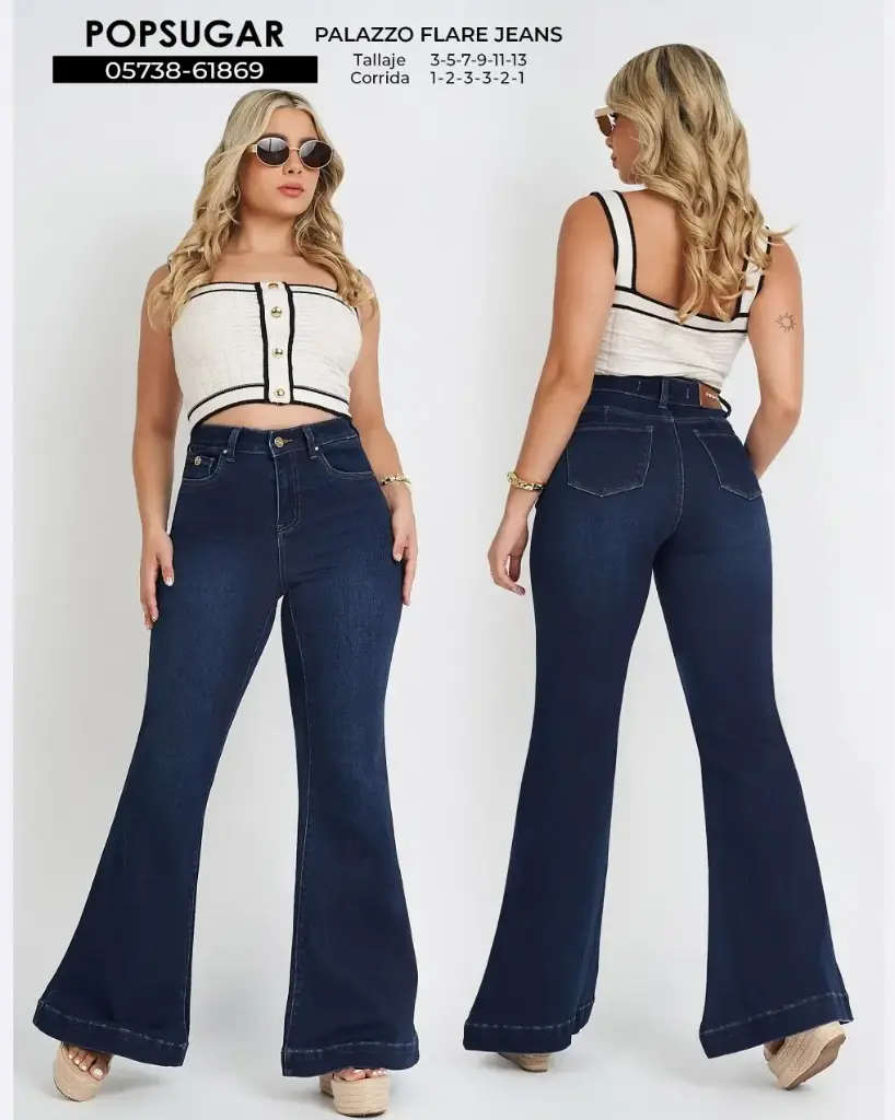 Jeans palazzo flare popsugar 61869