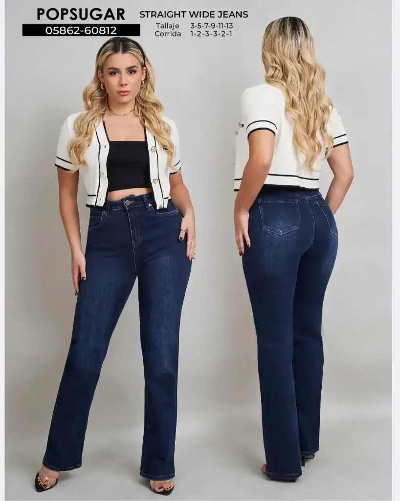 Jeans straight wide popsugar 60812