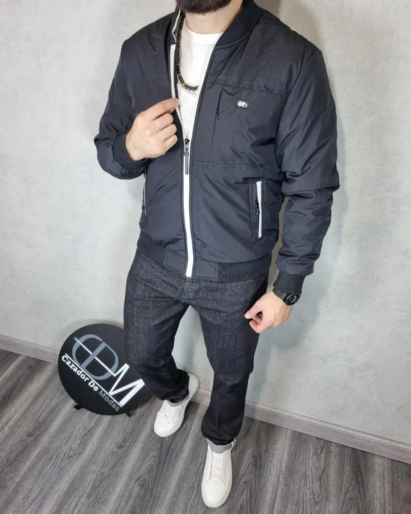 [CQE61741S] Chaqueta relaxed estivaneli 61668 (S, NEGRO)