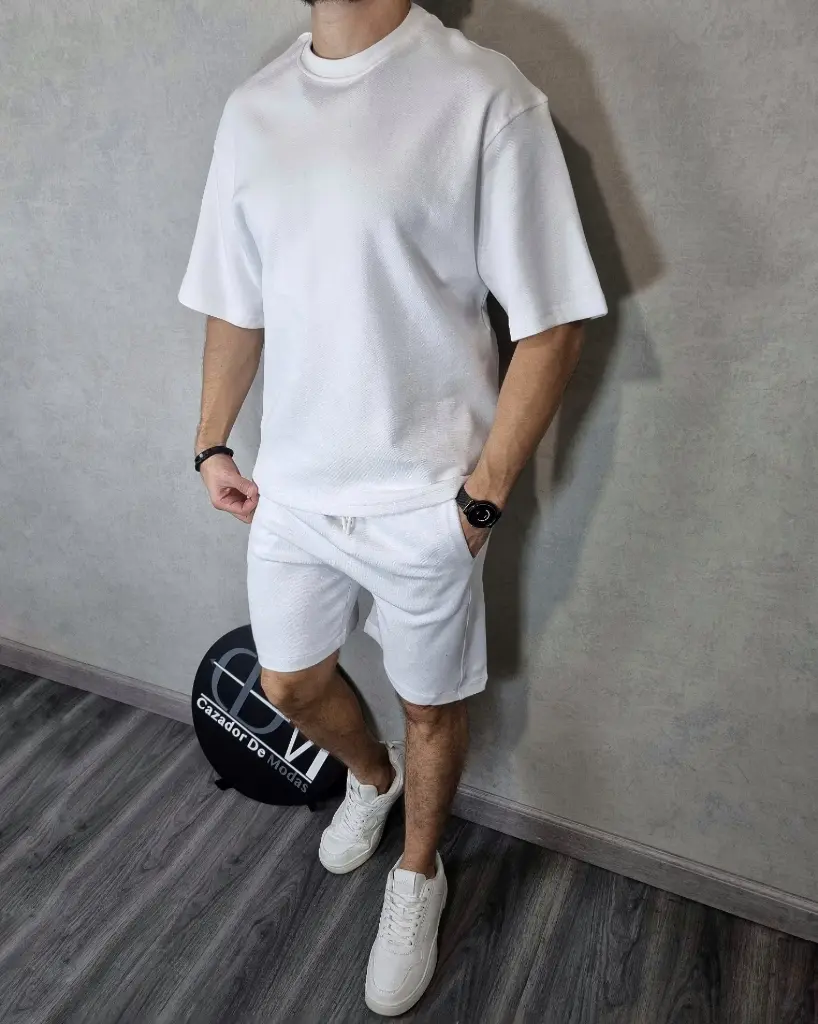 [CNE7876S] Conjunto relaxed estivaneli 7872 (S, BLANCO)