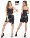 Vestido de cuerina hot delicius 7930