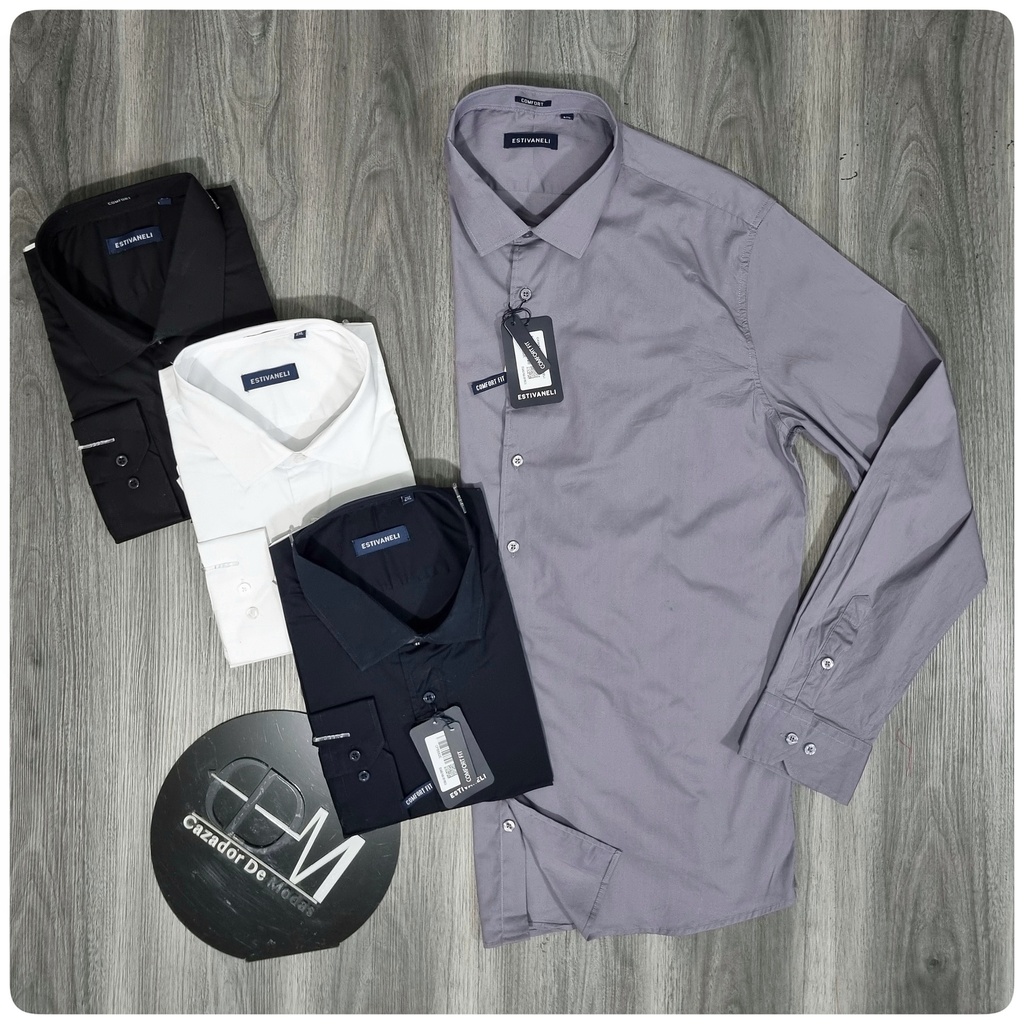 Camisa unicolor plus estivaneli 8882