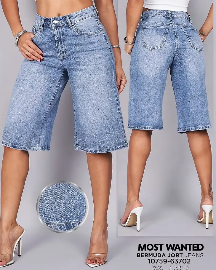 Bermuda con pedreria mostwanted 63702