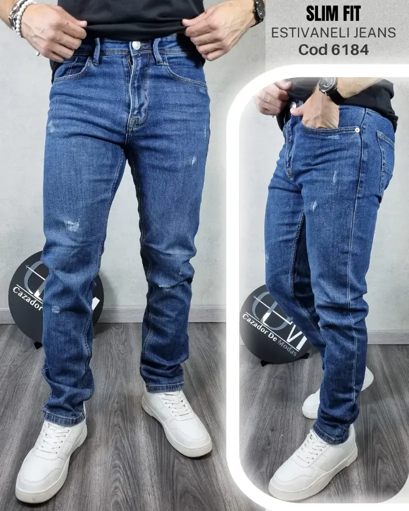 [JN6184E30] Jeans slim estivaneli 6184 (30)