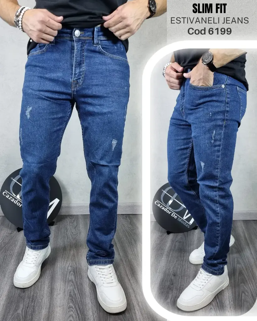 [JN6199E30] Jeans slim estivaneli 6199 (30)
