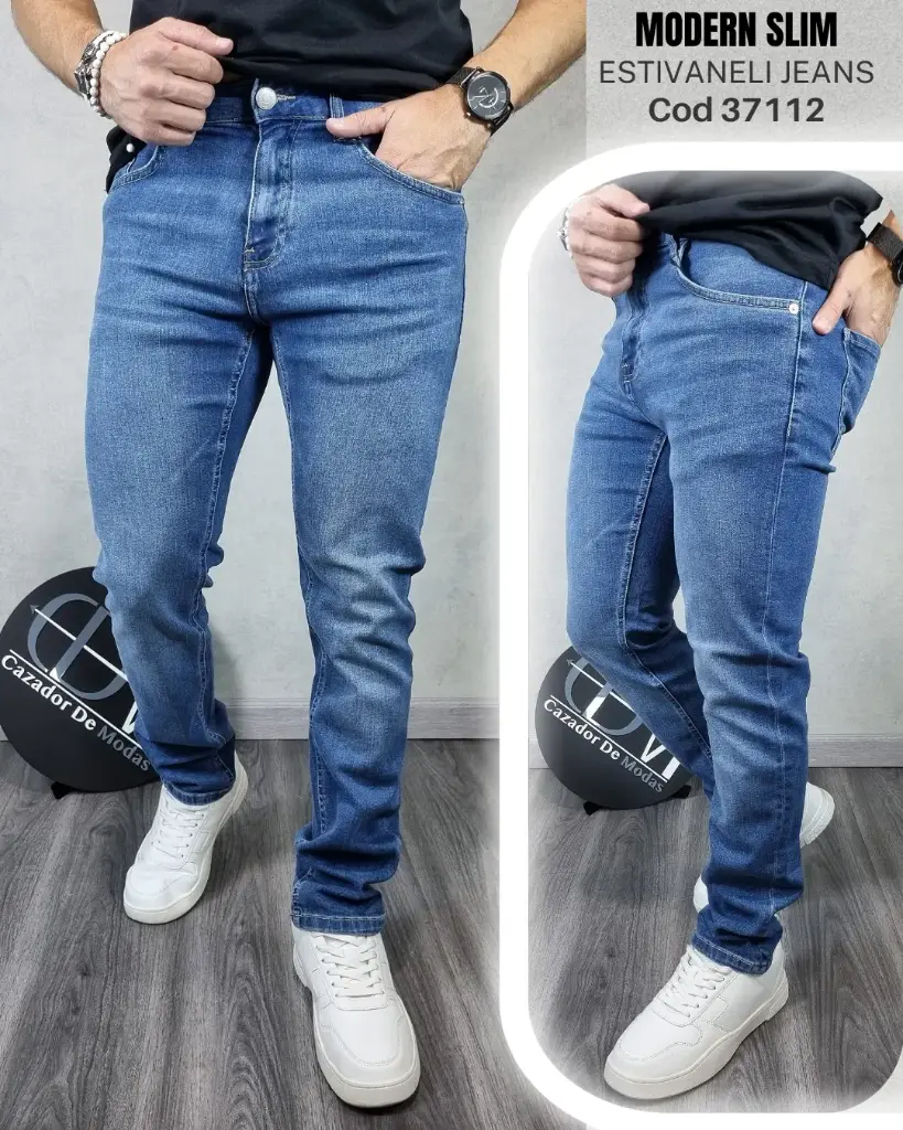 [JN37112E30] Jeans slim fit estivaneli 37112 (30)