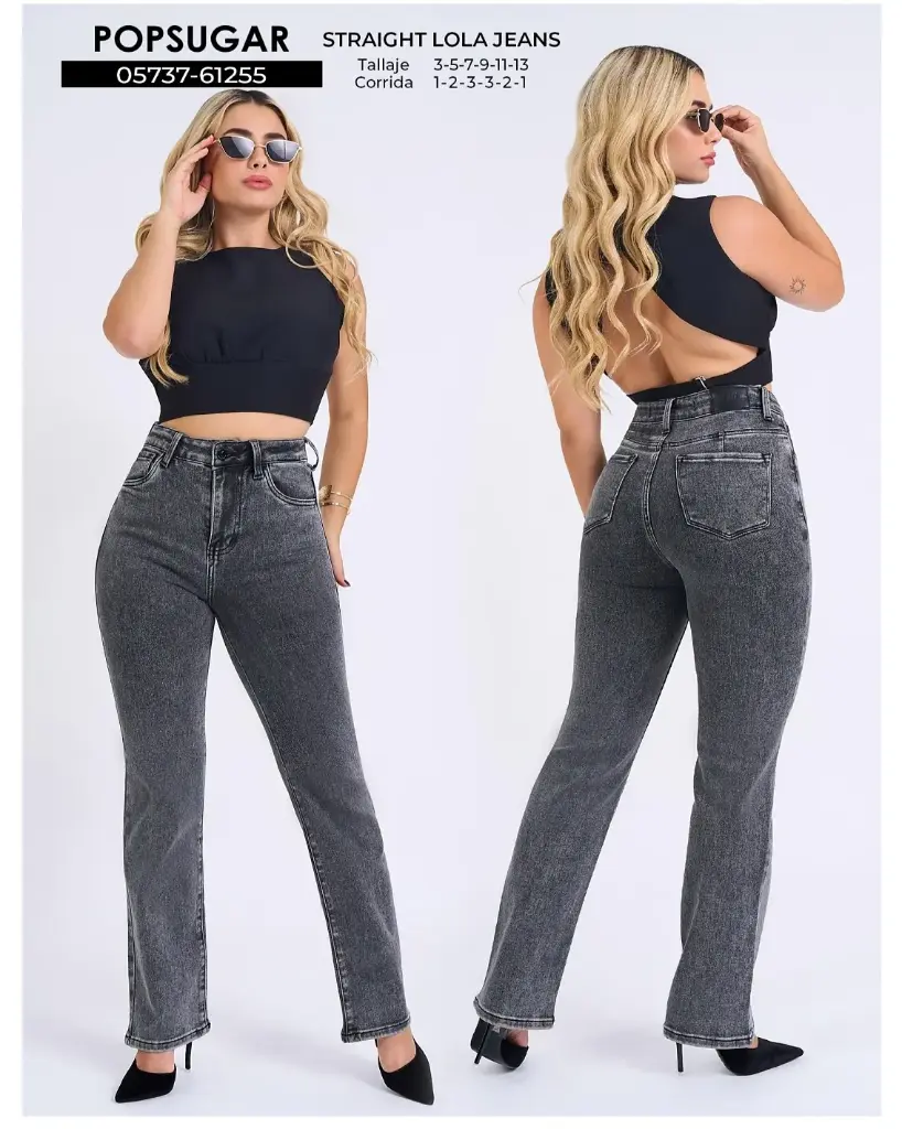 [JND61255P3] Jeans straight lola popsugar 61255 (3)