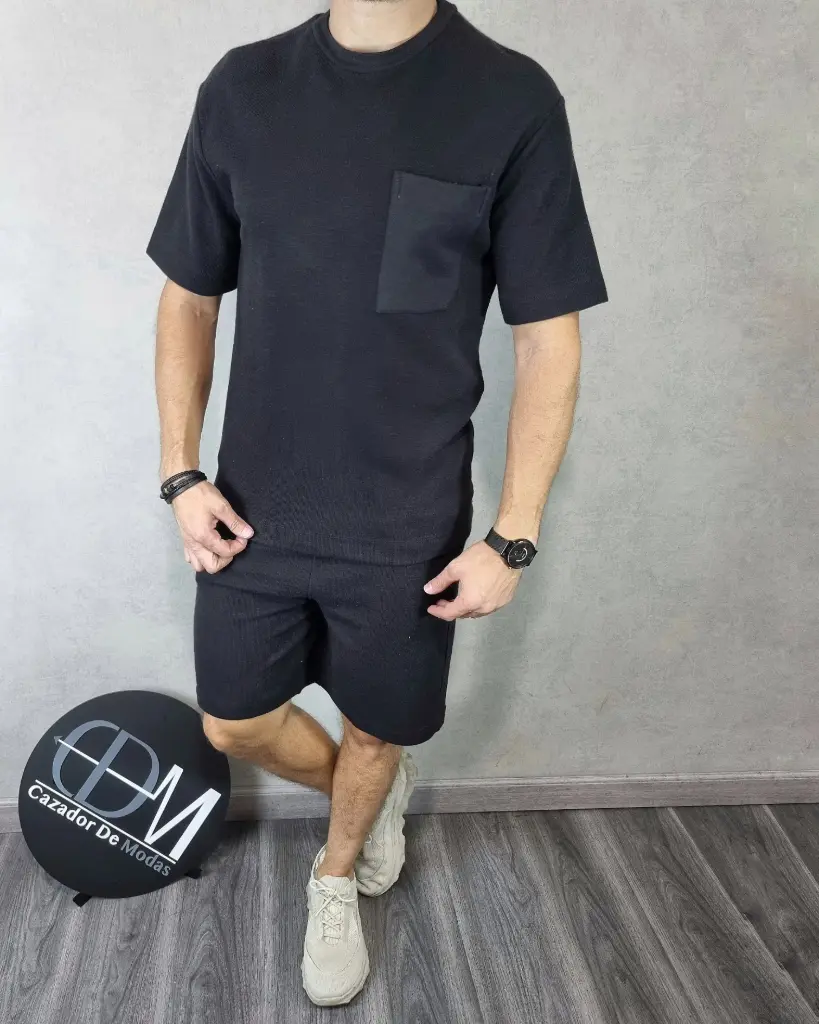 [CNE7947S] Conjunto relaxed estivaneli 7950 (S, NEGRO)