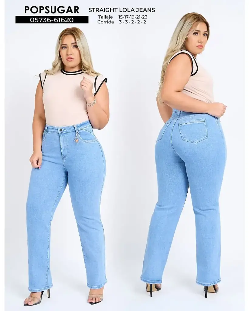 [JND61620PP15] Jeans straight lola popsugar plus 61620 (15)