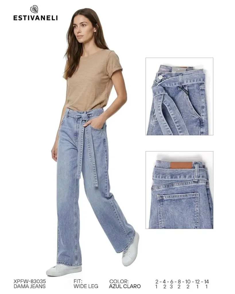 Jeans wide leg estivaneli 83035