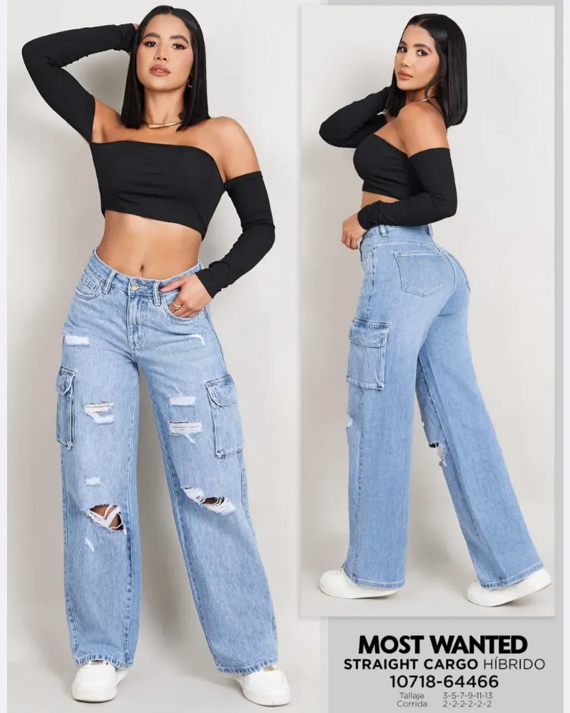 Jeans straight cargo mostwanted 64466