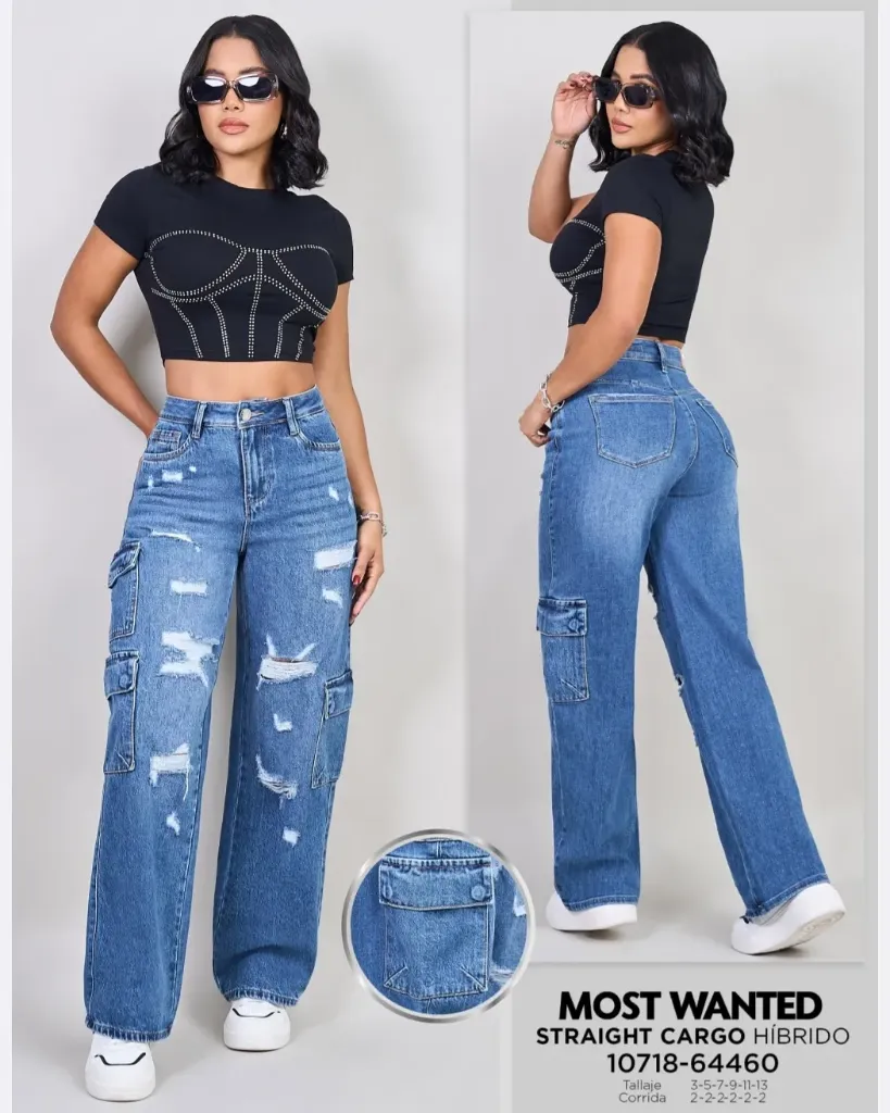 [JND64460M3] Jeans straight cargo mostwanted 64460 (3)