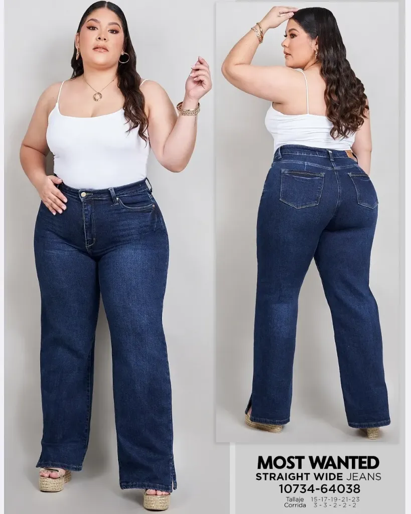 [JND64038MP15] Jean straight mostwanted plus 64038 (15)